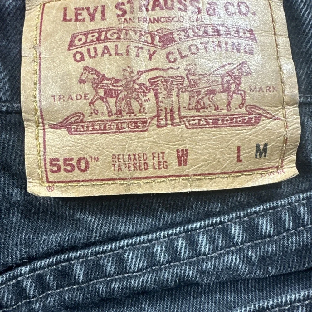 Vintage Levis 505 Faded Black Jeans Mens (Fit 30/31) Made in USA Tapered Leg